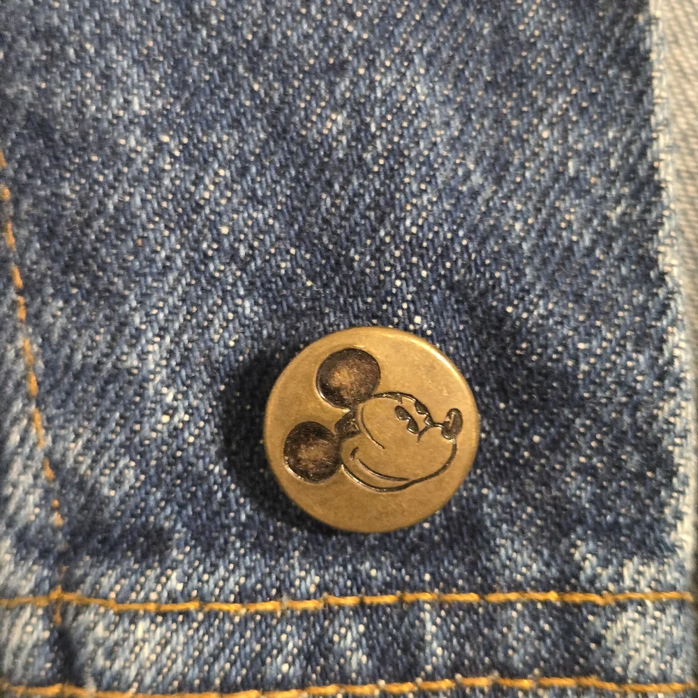 Vintage Disney Blue Denim Jacket With Mickey Mouse Sequins Size Large - Picture 6 of 16
